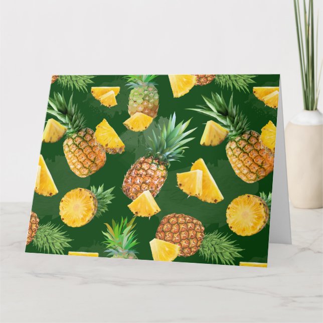 Pineapple Pattern 9 Thank You Card (Front)