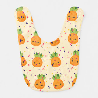 Pineapple pattern baby bib
