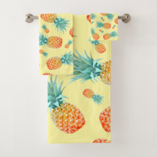 Pineapple Pattern Bath Towel Set