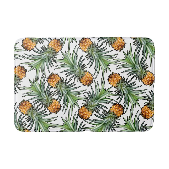 Pineapple Pattern Bathroom Mat (Front)