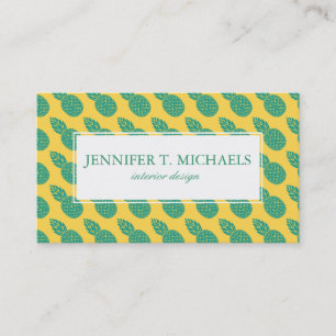 Pineapple Pattern Business Card
