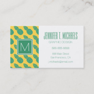 Pineapple Pattern Business Card