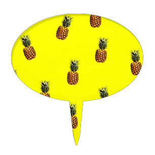 pineapple pattern cake topper