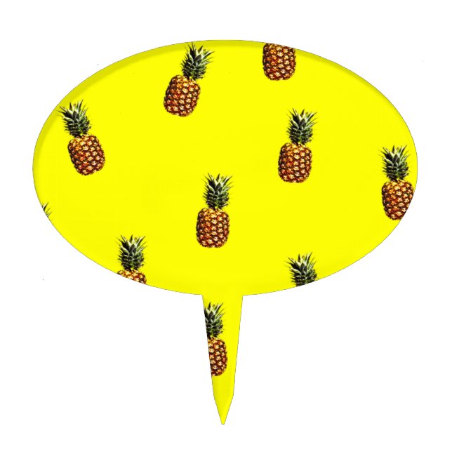 pineapple pattern cake topper (Front)