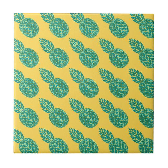 Pineapple Pattern Ceramic Tile (Front)