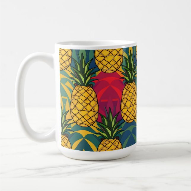 Pineapple Pattern  Coffee Mug (Left)