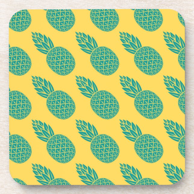Pineapple Pattern Drink Coaster (Front)