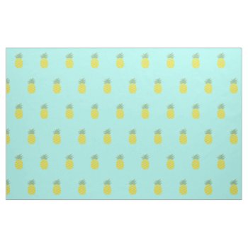 Pineapple Pattern Fabric by Naokko at Zazzle