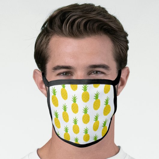 Pineapple Pattern Face Mask (Worn Him)