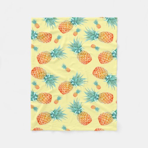 Pineapple Pattern Fleece Blanket