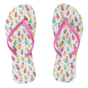 Pineapple pattern flip flops