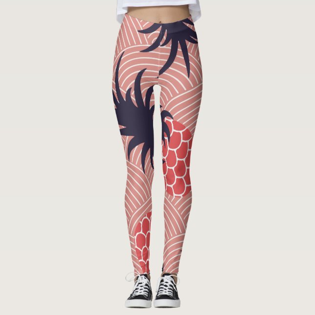 Pineapple Pattern Geometric  Leggings (Front)