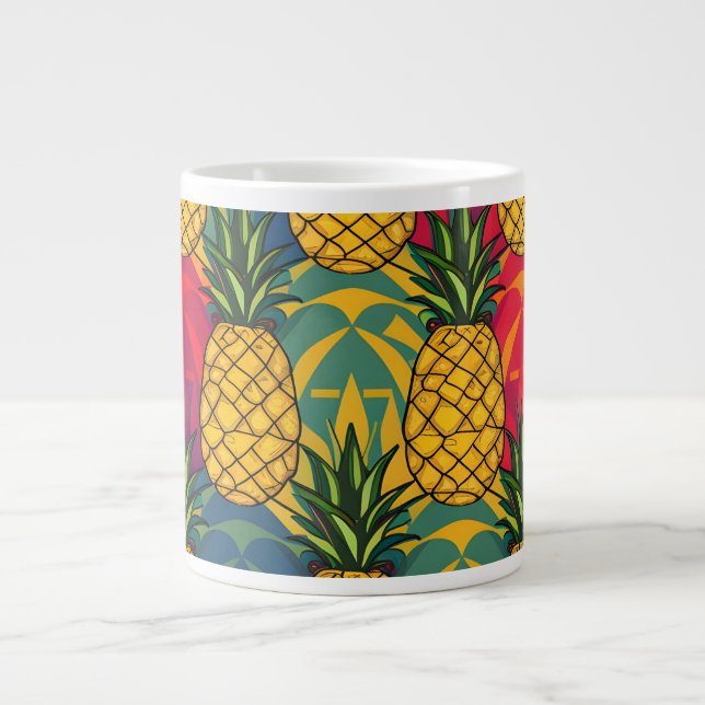 Pineapple Pattern  Giant Coffee Mug (Front)