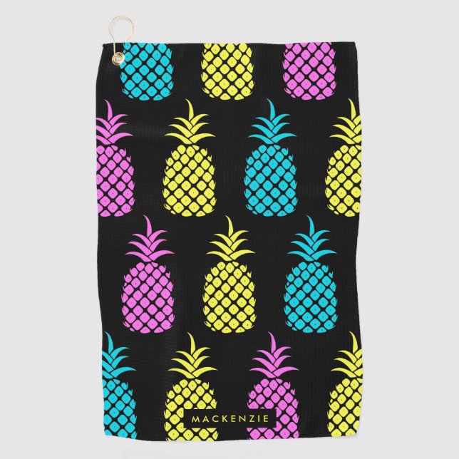 Pineapple Pattern Golf Towel (Front)