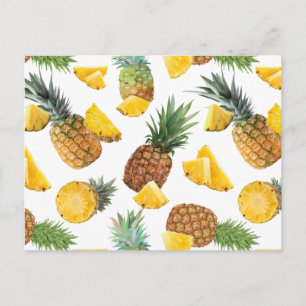 Pineapple Pattern Holiday Postcard