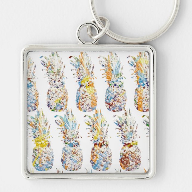 Pineapple Pattern Keychain (Front)
