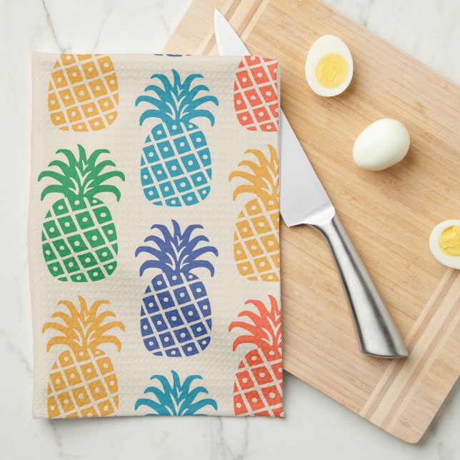 Pineapple Pattern Kitchen Towel (Quarter Fold)