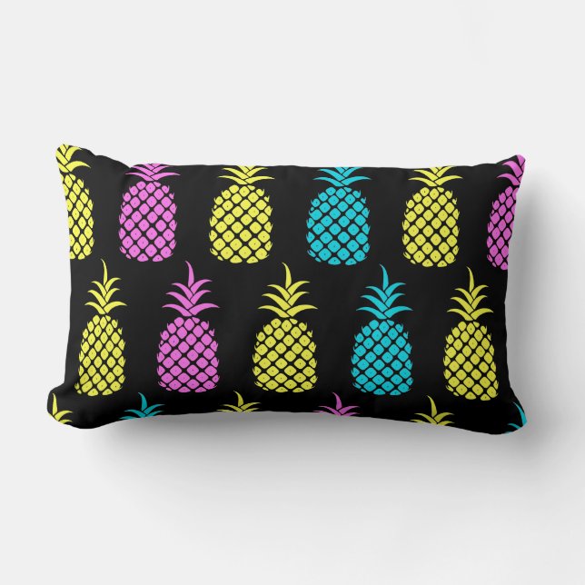 Pineapple Pattern Lumbar Pillow (Front)