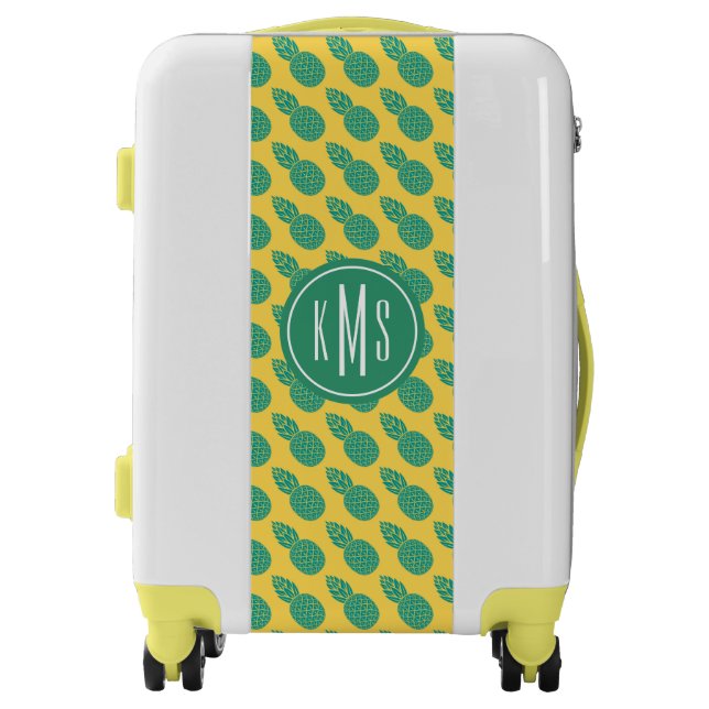 Pineapple Pattern | Monogram Luggage (Front)