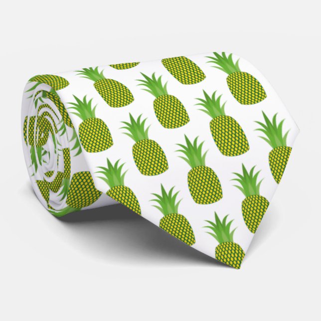 Pineapple 🍍 Pattern Neck Tie (Rolled)