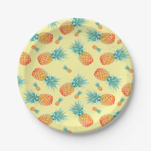 Pineapple Pattern Paper Plates