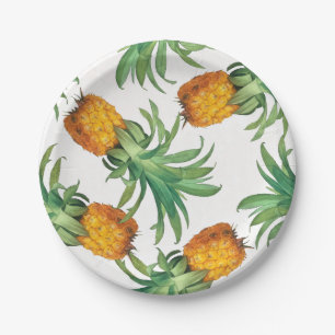 Pineapple pattern paper plates