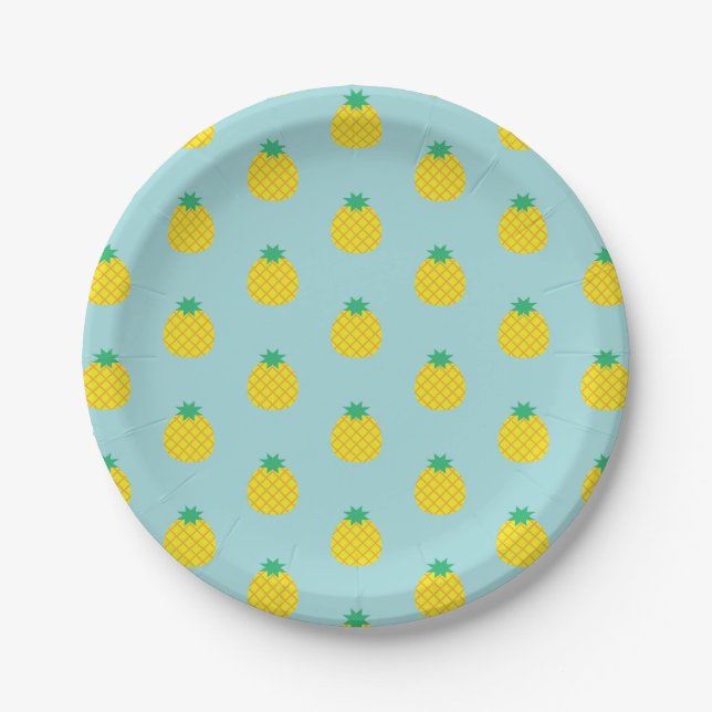 Pineapple Pattern Paper Plates (Front)