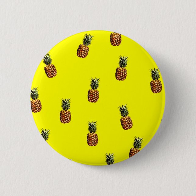 pineapple pattern pinback button (Front)