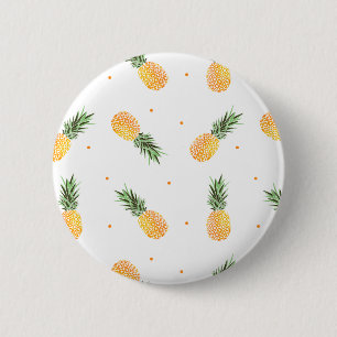 Pineapple Pattern Pinback Button