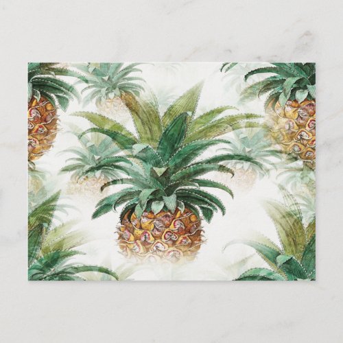 Pineapple Pattern Postcard