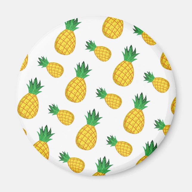 Pineapple Pattern Print Magnet  (Front)
