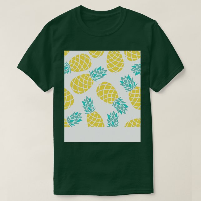 Pineapple Pattern Prints Pineapples Fruit T-Shirt (Design Front)