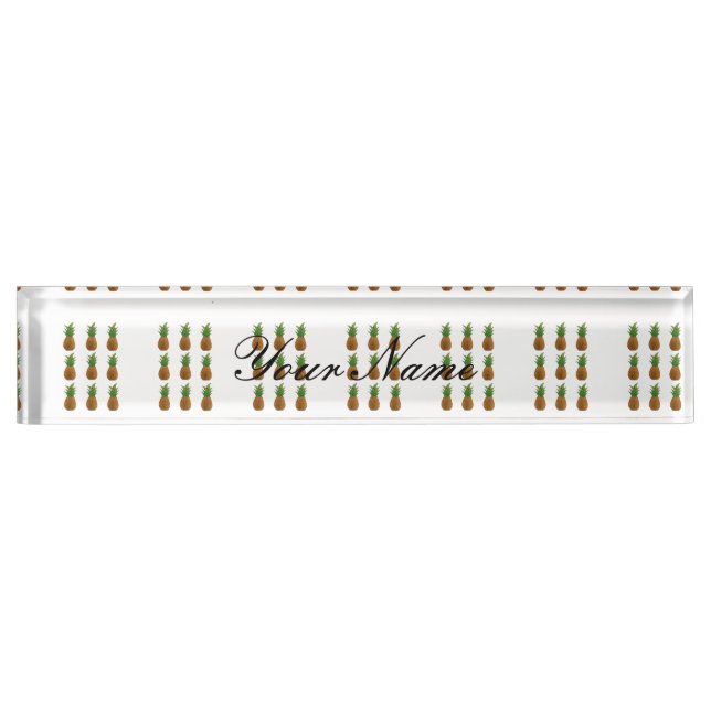pineapple pattern  Thunder_Cove Desk Name Plate (Front)