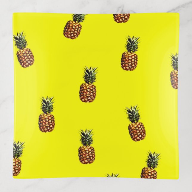 Pineapple Pattern Trinket Tray (Front)
