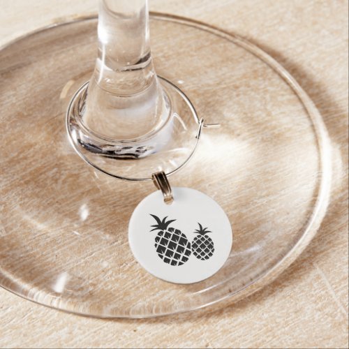 Pineapple Pattern Wine Glass Charm