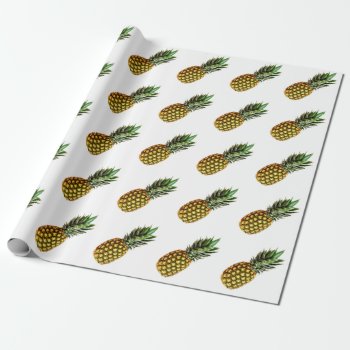 Pineapple Pattern Wrapping Paper by photoedit at Zazzle