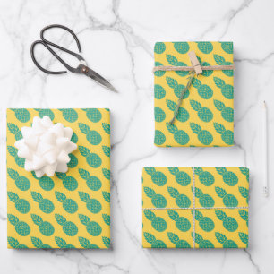 Pineapple Pattern Wrapping Paper Sheets