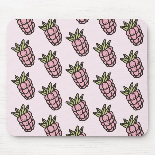 Pineapple Pattern Y2K Retro Funky Mouse Pad (Front)