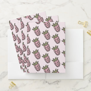 Pineapple Pattern Y2K Retro Funky Pocket Folder
