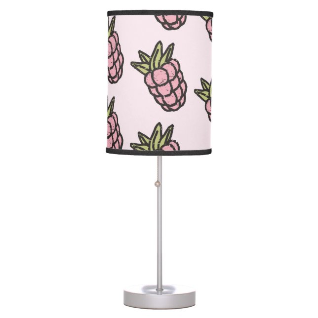Pineapple Pattern Y2K Retro Funky Table Lamp (Front)