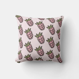 Pineapple Pattern Y2K Retro Funky Throw Pillow