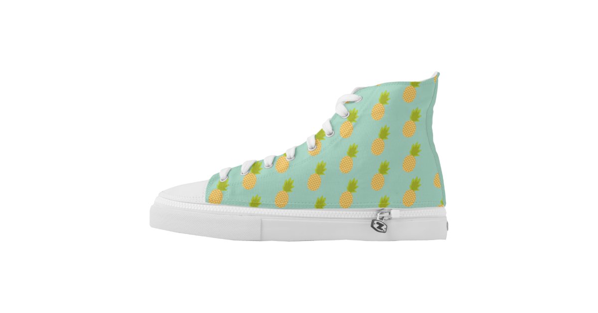 Pineapple Patterned Mens Casual Summer Cool Funky High Top