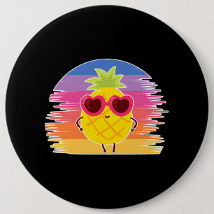 Pineapple Peace Aloha Beaches Hawaiian Shirt Button