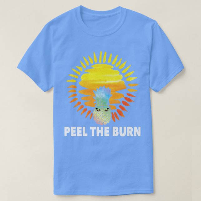 Pineapple  Peel The Burn  Sunbathing  Vegetarians  T-Shirt (Design Front)
