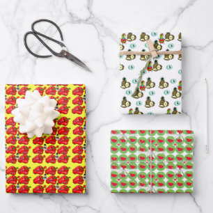 Pineapple, Pepper Christmas Sheets Wrapping Paper 