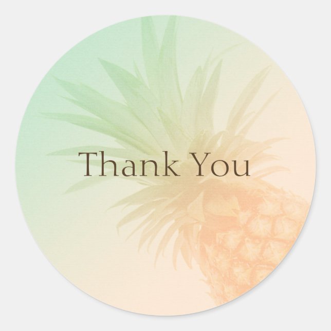 Pineapple Personalized Favor Sticker (Front)