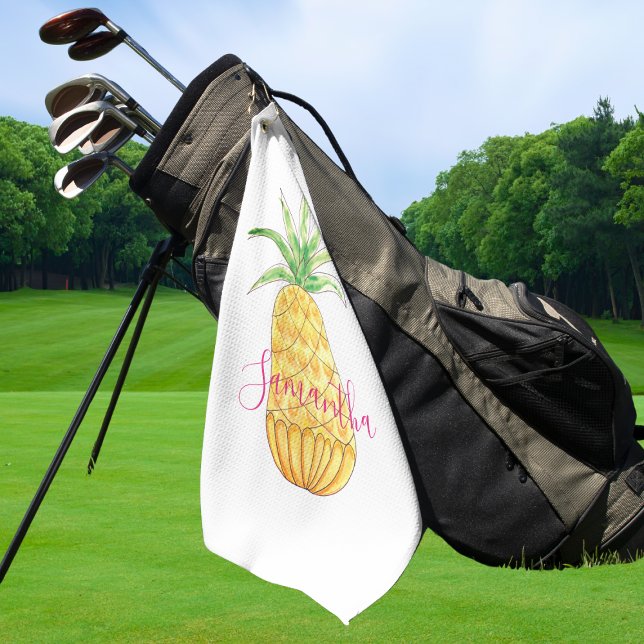 Pineapple Personalized Golf Towel (Creator Uploaded)