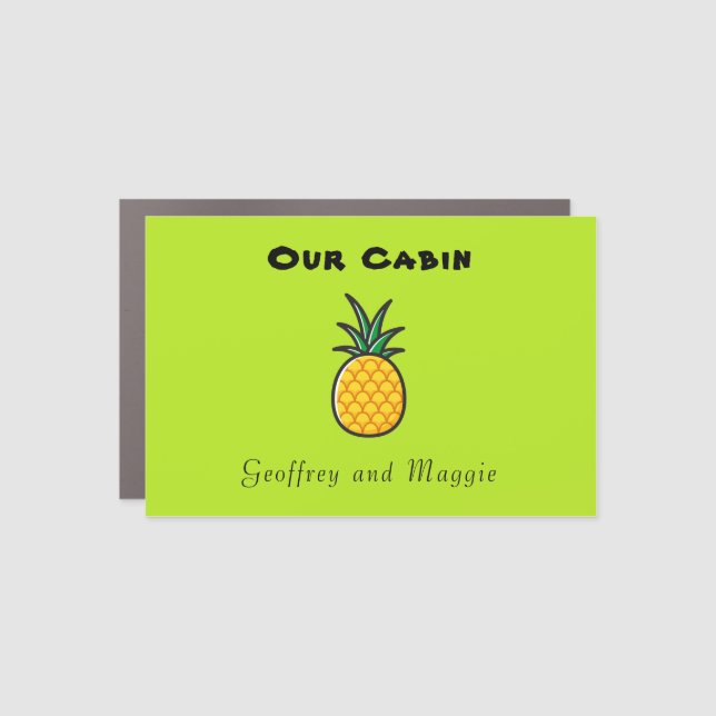 Pineapple Personalized Tropical Cruise Magnet (Front)
