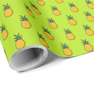 Pineapple Personalized Tropical Luau Gift Wrap