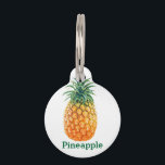 Pineapple Pet ID Tag<br><div class="desc">An oversized photograph of a pineapple on a white background. From the Fruits collection by Cartesian Bear, exclusively at Zazzle.</div>